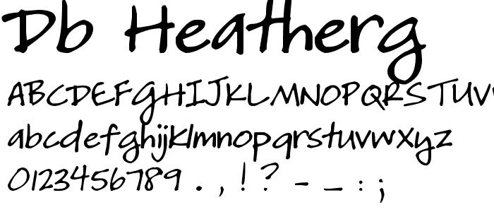 DB HEATHERG font